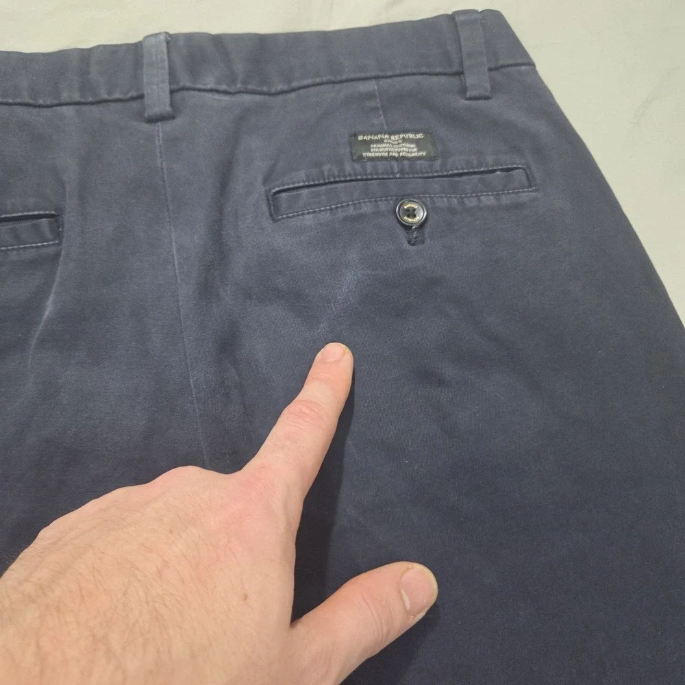 Banana Republic Pants Mens 31x32 Fits 31x29.5 Blue Aiden Fit Cotton Chino Casual